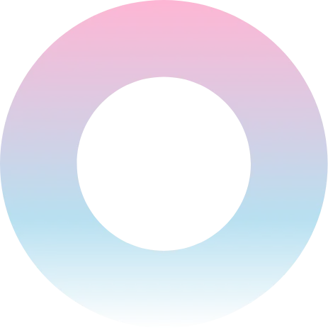 Élément graphique rond rose bleu Webzako à Toulouse
