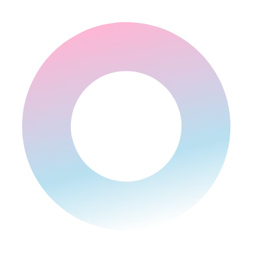 Élément graphique rond rose bleu Webzako à Toulouse