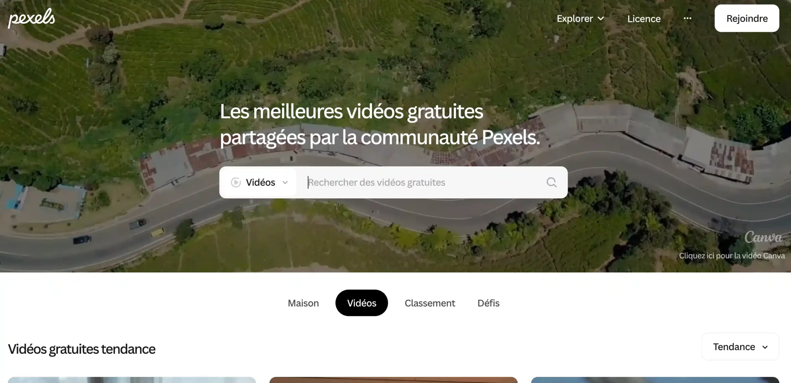 Pexels banque de vidéos libres de droits