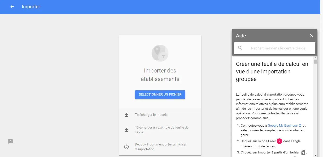 Google My Business : plusieurs établissements