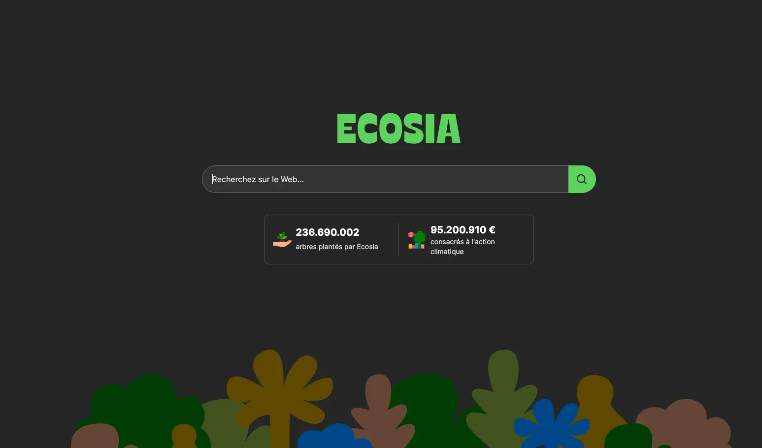 Ecosia le moteur de recherche qui plante des arbres